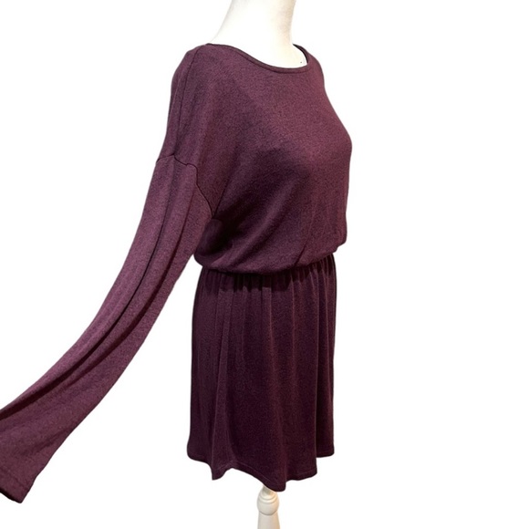 BAR III Purple Long Sleeve Sweater Dress with Elastic Waist - Picture 4 of 11